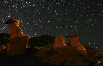 IMG_1258 Hoodoos in Drumheller Badlands, Learning Lightpainting with Lainie, July 6