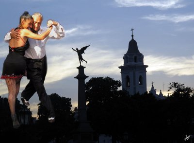 IMG_0776 Tango Dancers of Florida Street with Buenos Aires Skyline, Jan 18