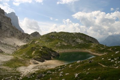 Lago del Coldai dalla forcella