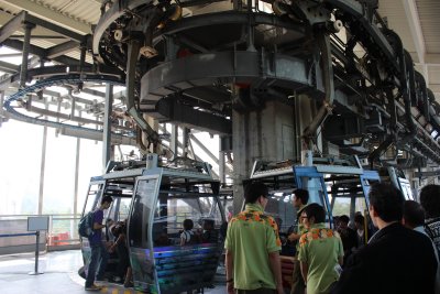 Ngong Ping 1 - Boarding the Cable Car