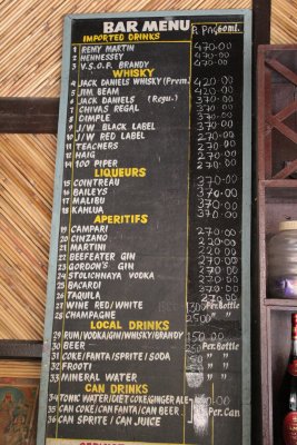Lodge Life 10 - Bar Menu