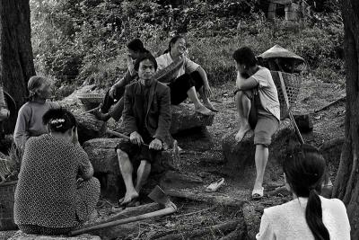 Resting midday. Ping Shan Po, Wuling Mts., Hunan, China