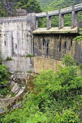 Hydroelectric dam in the canyon below the village.