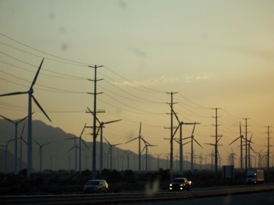 california windmills and sunsets