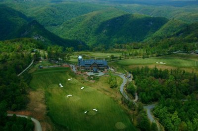 Aerial shots of the Lodge at Primland {Barry Towe Photography}
