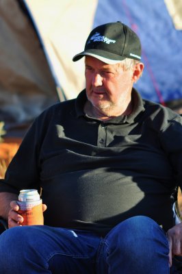 Roy in a pensive mood near Beachcomber Oil Well