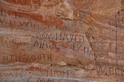 Some important names on Chambers Pillar