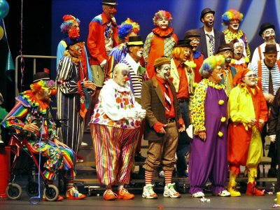 Stage right clowns