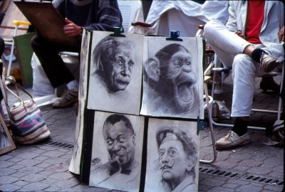 Charcoal art in Budapest