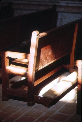 Mission Pew in the Morning Sun