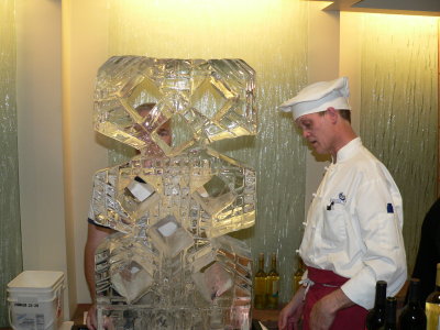 Ice Sculpture and cook
