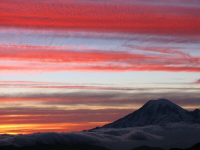 Mt Rainier sunset