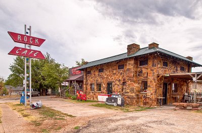 The Rock Cafe has been on Route 66 since 1929.
