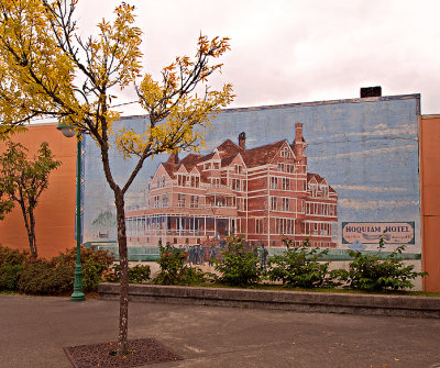 A downtown mural