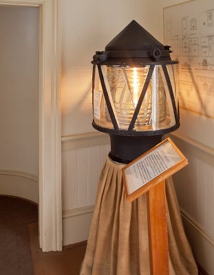 A replica of the lighthouse lens.