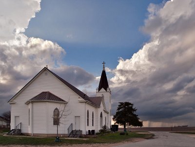 Storm threatens church