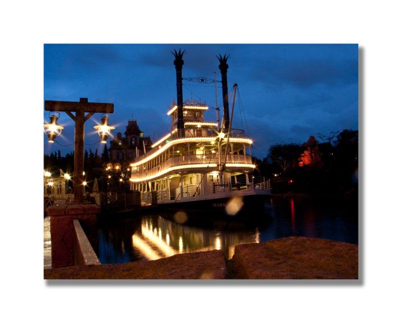 Mark Twain,Thunder Mesa Riverboat Landing At Night