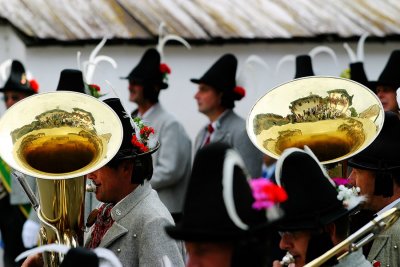 Obertilliach: reflections (religious procession 15th Aug)