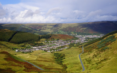 Cwmparc from the Bwlch mountain road