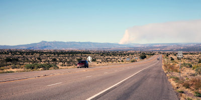 Smoke plume from forest fire, NW New Mexico