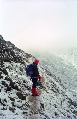Approaching Striding Edge (Nov 1993)