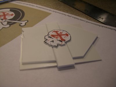 All Elements in place on plasticard