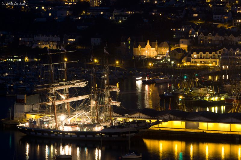 Tall Ships at night