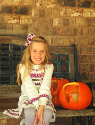 A and her Jack-o-Lantern