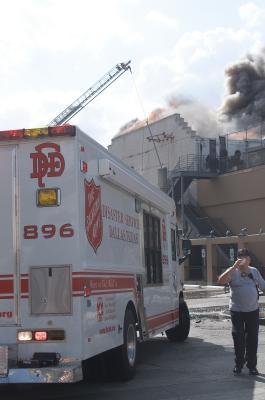 Dallas Fire Dept Disaster Services Truck Arrives on the Scene