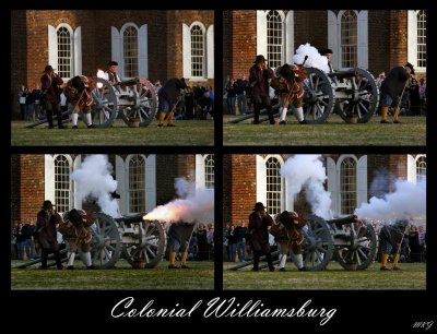 colonial williamburg canon firing