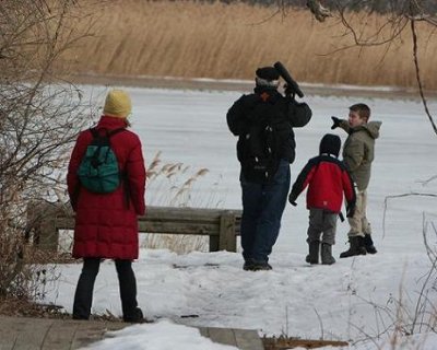 Birding Jamaica Bay with Sian, Ian, and Alek