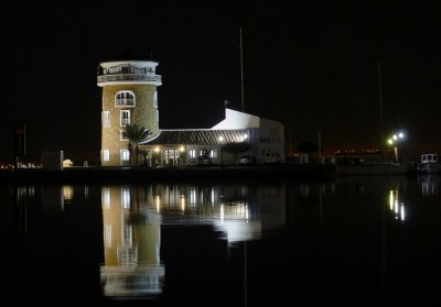 Almerimar Capitan Tower at Night