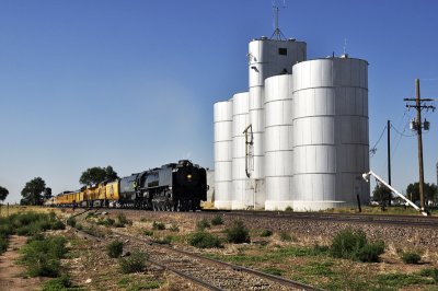 Nunn, CO grain elevator & the CFD special train.