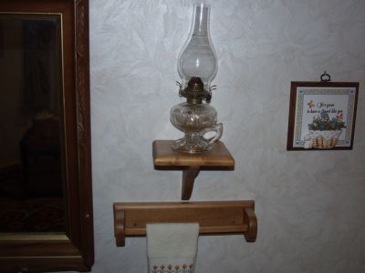 Kerosene lamp in the Trotter family bedroom