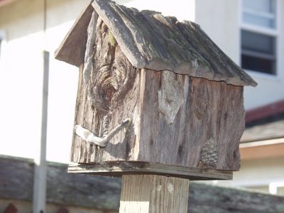 One of Sam's many birdhouses.