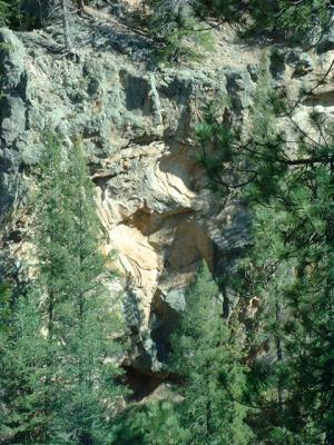 Water marks on canyon wall