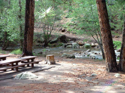 Ponderosa Picnic area with creek