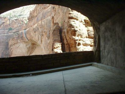 Second tunnel window view from inside