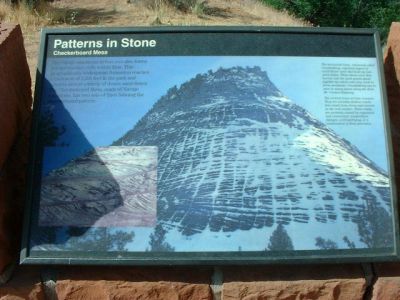 Zion Natl Park Checkerboard Mesa info sign
