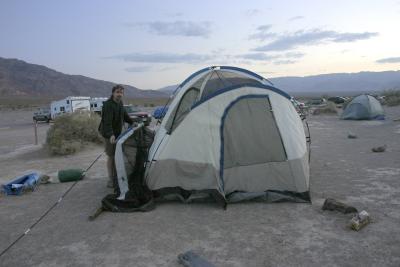 Setting camp at Stovepipe Wells (DR4619)