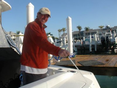Washing the boat
