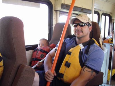 Jace and Alan on the ride back