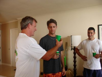 Dad makes a toast