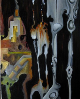 The noise of her eyelashes disturbs the grey wren 24x30