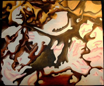 the true poet is in the forest drowning 24x20