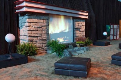 UPMC Season of Hope (  Falling Water - Faux Stone Fireplace )