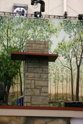 UPMC Season of Hope - Faux Stone Chimney