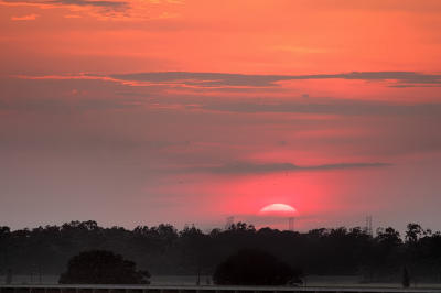 Yesterday's Sunset Over The Spillway