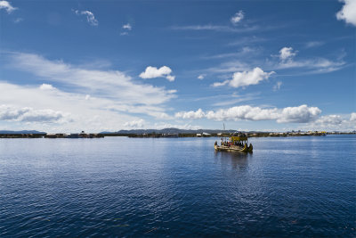 Caballito de totora or Reed boat in Uros Island