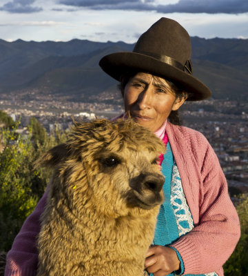 A woman and her alpaca